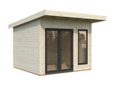 Aurelia XS (3x3m|8,4m2|44mm) Compact Modern Garden Office with Aluminium Doors and Windows - Palmako UK