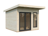 Aurelia XS (3x3m|8,4m2|44mm) Compact Modern Garden Office with Aluminium Doors and Windows