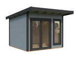 Aurelia XS (3x3m|8,4m2|44mm) Compact Modern Garden Office with Aluminium Doors and Windows