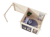 Aurelia XS+ (6x3m|8,4+7,9m2|44mm) Modern Garden Room with Canopy - Palmako UK