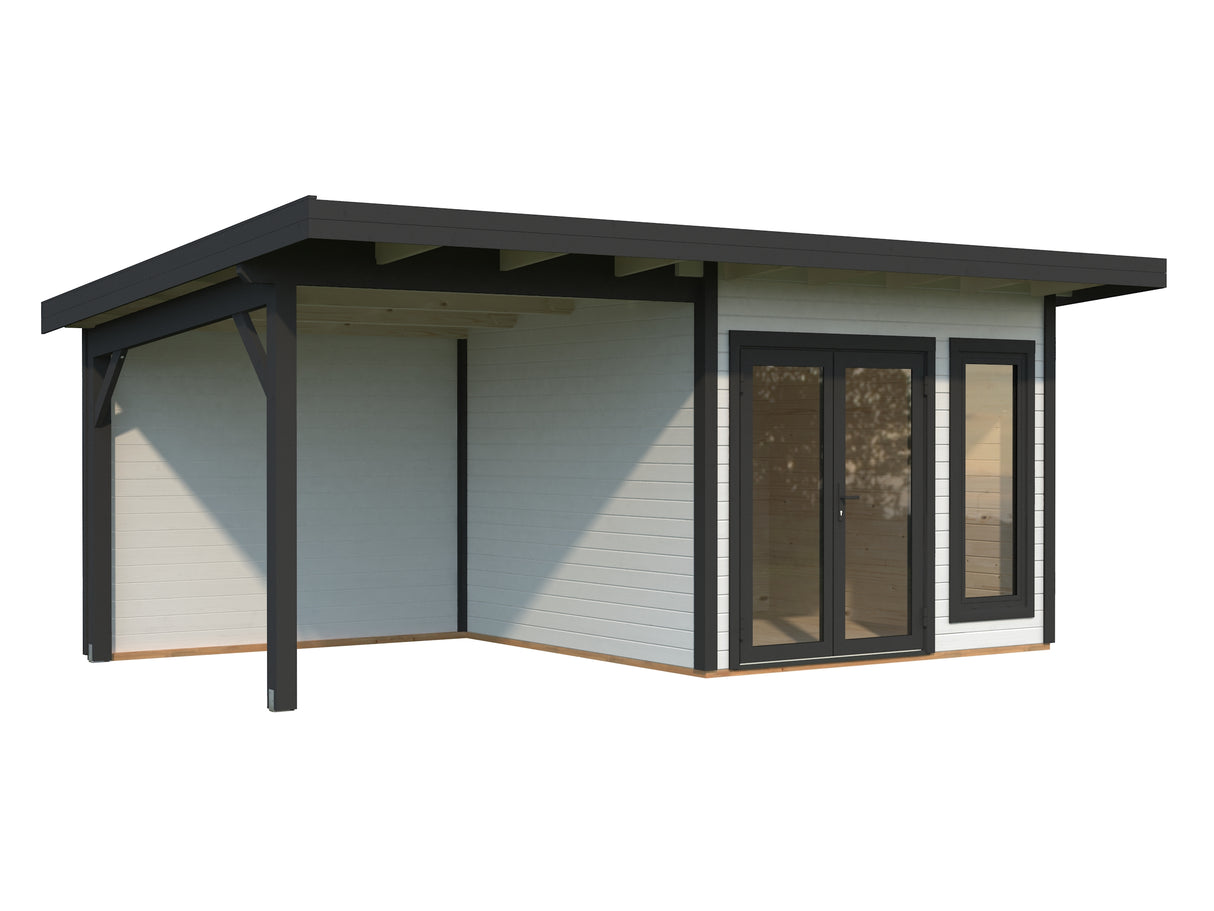 Aurelia XS+ (6x3m|8,4+7,9m2|44mm) Modern Garden Room with Canopy