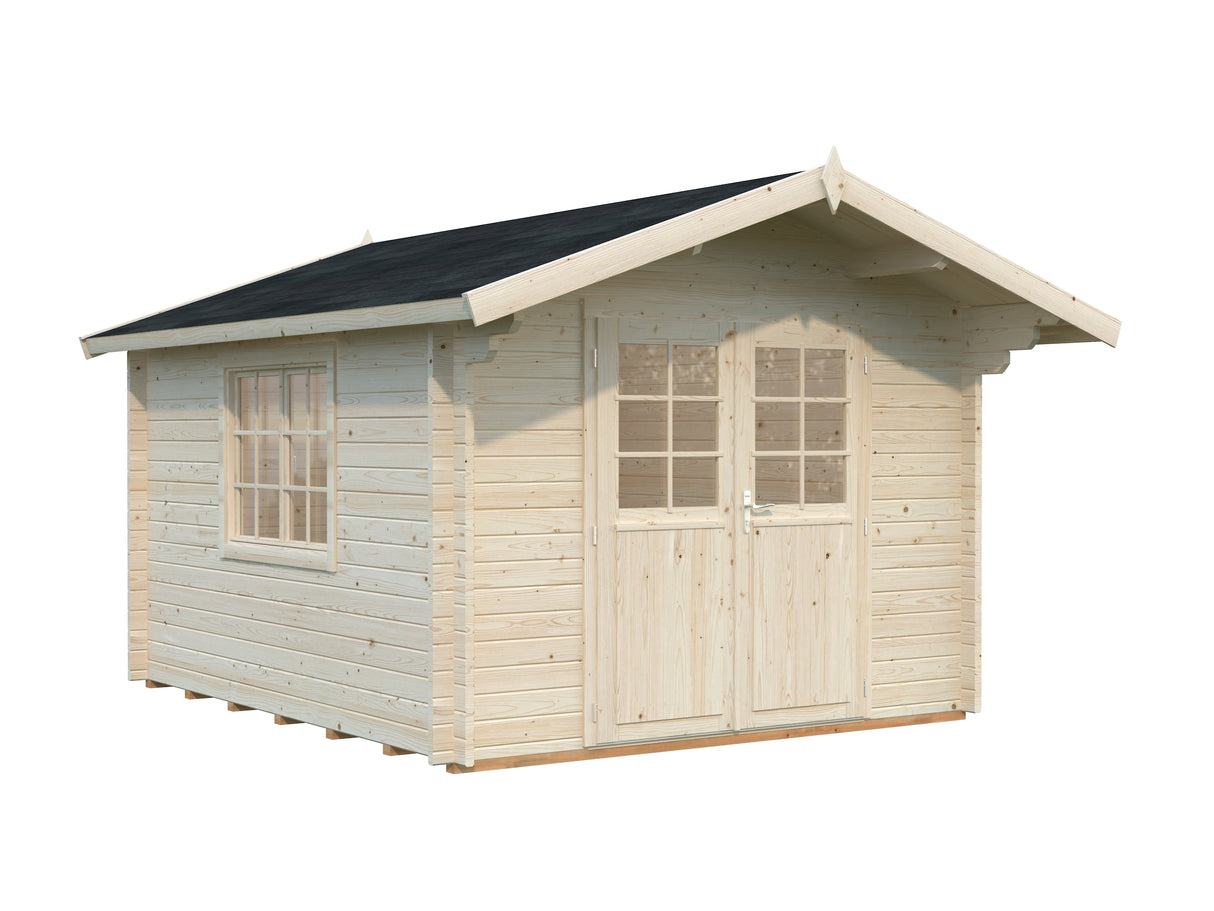 Sally S (3x3.6m | 10.2m2 | 44mm) Compact Nordic Style Traditional Log Cabin