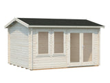 Iris M (4.1x3.2m | 11.1m2 | 44mm) Log Cabin Summer House (2024 Upgraded Model) - Palmako UK