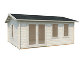 Iris L (5.3x4.1m | 19.1m2 | 44mm) Double Glazed Summer House with Double Doors  (2024 Upgraded Model)