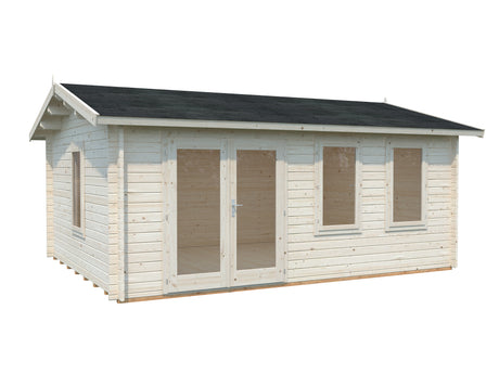 Iris L (5.3x4.1m | 19.1m2 | 44mm) Double Glazed Summer House with Double Doors  (2024 Upgraded Model)