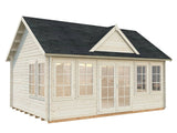 Claudia XL (5.5x4m | 19.4m2 | 44mm) Clockhouse Log Cabin - Palmako UK