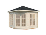 Melanie S (2.8x2.8m | 7m2 | 28mm) Classic Corner Cabin Summer House - Palmako UK