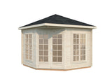 Melanie S (2.8x2.8m | 7m2 | 28mm) Classic Corner Cabin Summer House