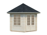 Hanna (3m diameter | 7.6m2 | 34mm) Hexagonal Timber Garden Pavilion - Palmako UK