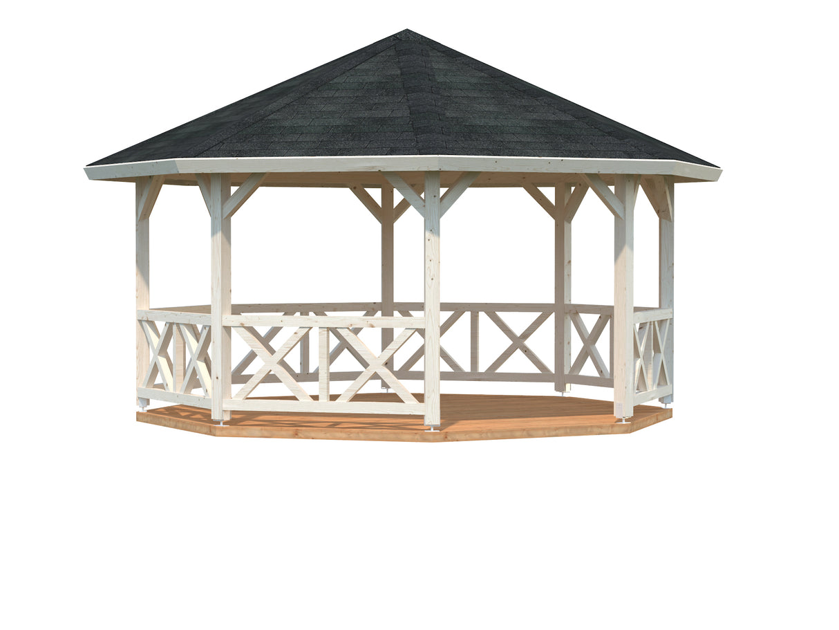 Betty M (18.0m2) Octagonal Wooden Garden Gazebo