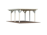 Karl S (3.6x5.1m | 11.7m2) Compact Flat Roof Carport or Garden Pavilion - Palmako UK