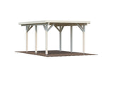 Karl S (3.6x5.1m | 11.7m2) Compact Flat Roof Carport or Garden Pavilion