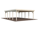 Karl XL (6.0x7.6m | 40.6m2) Flat Roof Double Carport or Large Pavilion - Palmako UK