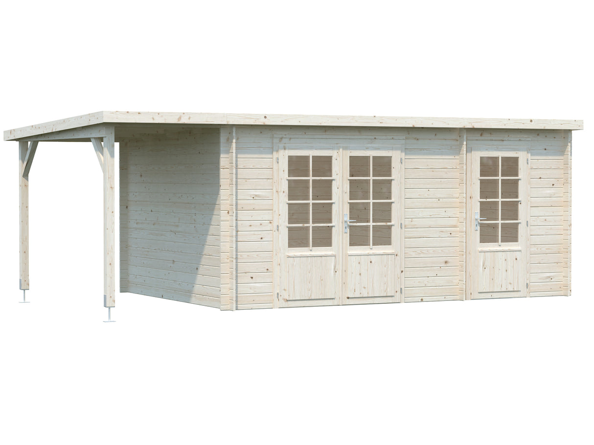 Ella (6.1x3.2m | 13.1+3.9m2 | 28mm) Roof Summer House