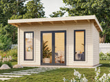 Aurelia M (4,5x3m|12,7m2|44mm ) Garden Office with Aliminium Doors and Windows