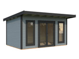 Aurelia M (4,5x3m|12,7m2|44mm ) Garden Office with Aliminium Doors and Windows - Palmako UK