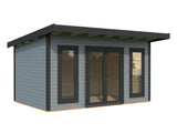 Aurelia M (4,5x3m|12,7m2|44mm ) Garden Office with Aliminium Doors and Windows
