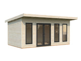 Aurelia L (5,3x3m|15,2m2|44mm ) Modern Garden Office with Aluminium Doors and Windows - Palmako UK