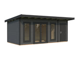 Aurelia XL (5,9x3m|16,7m2|44mm ) Modern Garden Room with Tool Shed