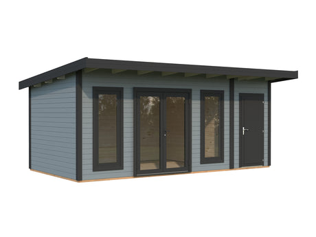 Aurelia XL (5,9x3m|16,7m2|44mm ) Modern Garden Room with Tool Shed