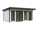 Aurelia XL (5,9x3m|16,7m2|44mm ) Modern Garden Room with Tool Shed
