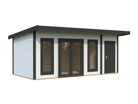 Aurelia XL (5,9x3m|16,7m2|44mm ) Modern Garden Room with Tool Shed