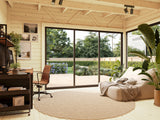Andrea S+ (5,3x3m|15,2m2|44mm ) Compact Modern Log Cabin With Tool Shed - Palmako UK