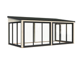 Lumi S (5,8x3m|16,2m2|120x120mm ) Modern House-Attached Conservatory - Palmako UK