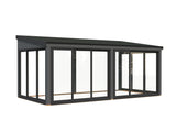 Lumi S (5,8x3m|16,2m2|120x120mm ) Modern House-Attached Conservatory - Palmako UK