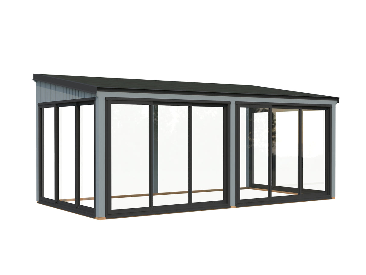 Lumi S (5,8x3m|16,2m2|120x120mm ) Modern House-Attached Conservatory