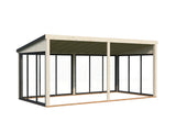 Lumi S (5,8x3m|16,2m2|120x120mm ) Modern House-Attached Conservatory - Palmako UK