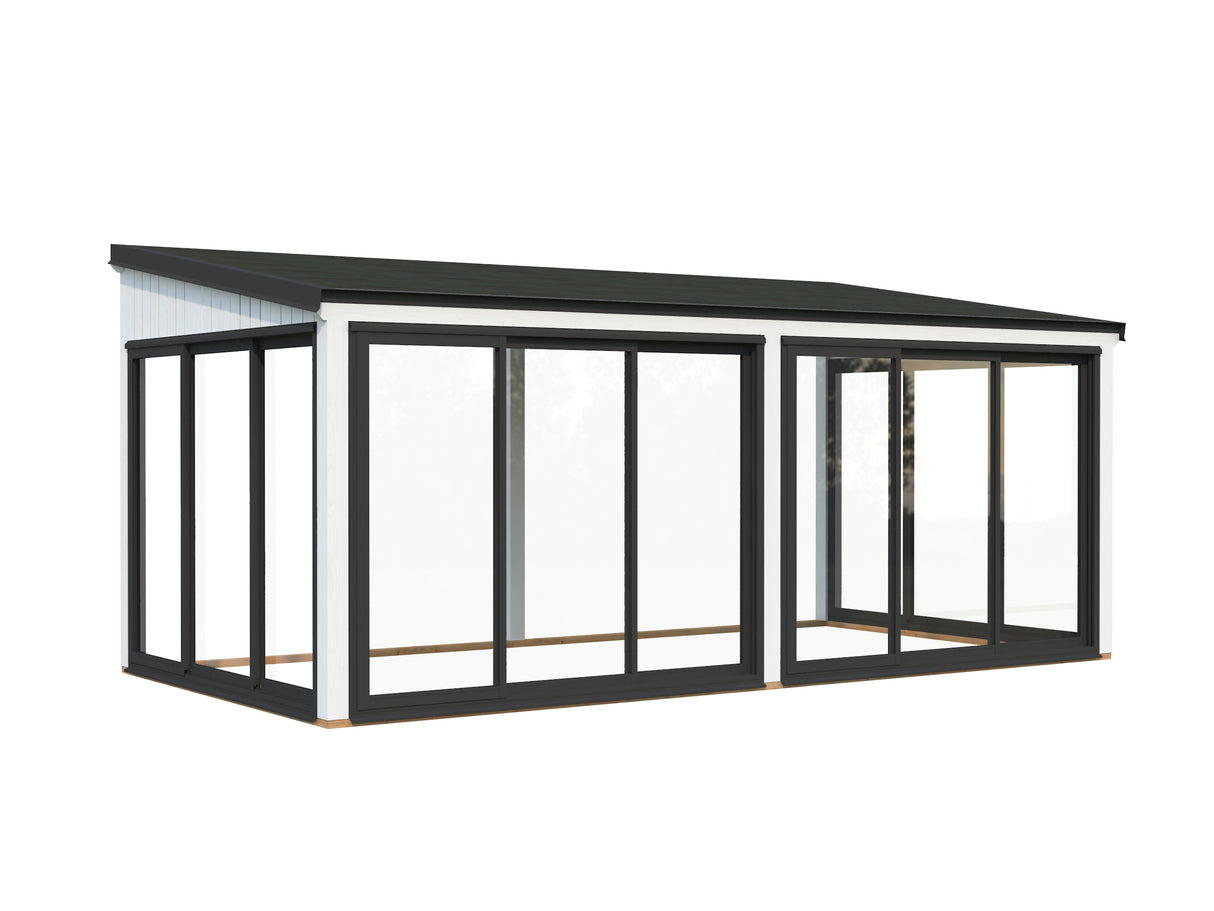 Lumi S (5,8x3m|16,2m2|120x120mm ) Modern House-Attached Conservatory
