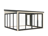 Lumi L (4,2x4,2m|16,6m2|120x120mm ) Attached Timber & Glass Conservatory - Palmako UK