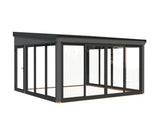 Lumi L (4,2x4,2m|16,6m2|120x120mm ) Attached Timber & Glass Conservatory - Palmako UK