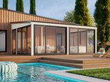 Lumi XL(5,8x4,2m|23,3m2|120x120mm ) Spacious Attached Glass Conservatory - Palmako UK