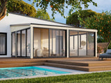 Lumi XL(5,8x4,2m|23,3m2|120x120mm ) Spacious Attached Glass Conservatory - Palmako UK