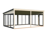 Lumi XL(5,8x4,2m|23,3m2|120x120mm ) Spacious Attached Glass Conservatory - Palmako UK