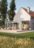 Lumi XL(5,8x4,2m|23,3m2|120x120mm ) Spacious Attached Glass Conservatory - Palmako UK