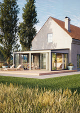 Lumi XL(5,8x4,2m|23,3m2|120x120mm ) Spacious Attached Glass Conservatory