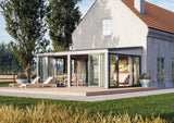 Lumi XL(5,8x4,2m|23,3m2|120x120mm ) Spacious Attached Glass Conservatory - Palmako UK