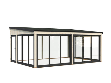 Lumi XL(5,8x4,2m|23,3m2|120x120mm ) Spacious Attached Glass Conservatory