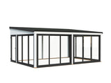 Lumi XL(5,8x4,2m|23,3m2|120x120mm ) Spacious Attached Glass Conservatory - Palmako UK