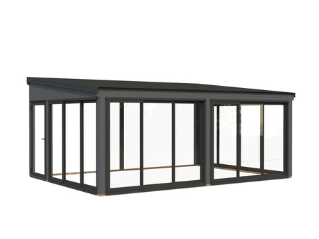 Lumi XL(5,8x4,2m|23,3m2|120x120mm ) Spacious Attached Glass Conservatory