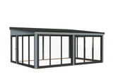 Lumi XL(5,8x4,2m|23,3m2|120x120mm ) Spacious Attached Glass Conservatory - Palmako UK