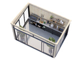 Saga S (4,2x3m|11,6m2|120x120mm ) Compact Detached Garden Conservatory - Palmako UK