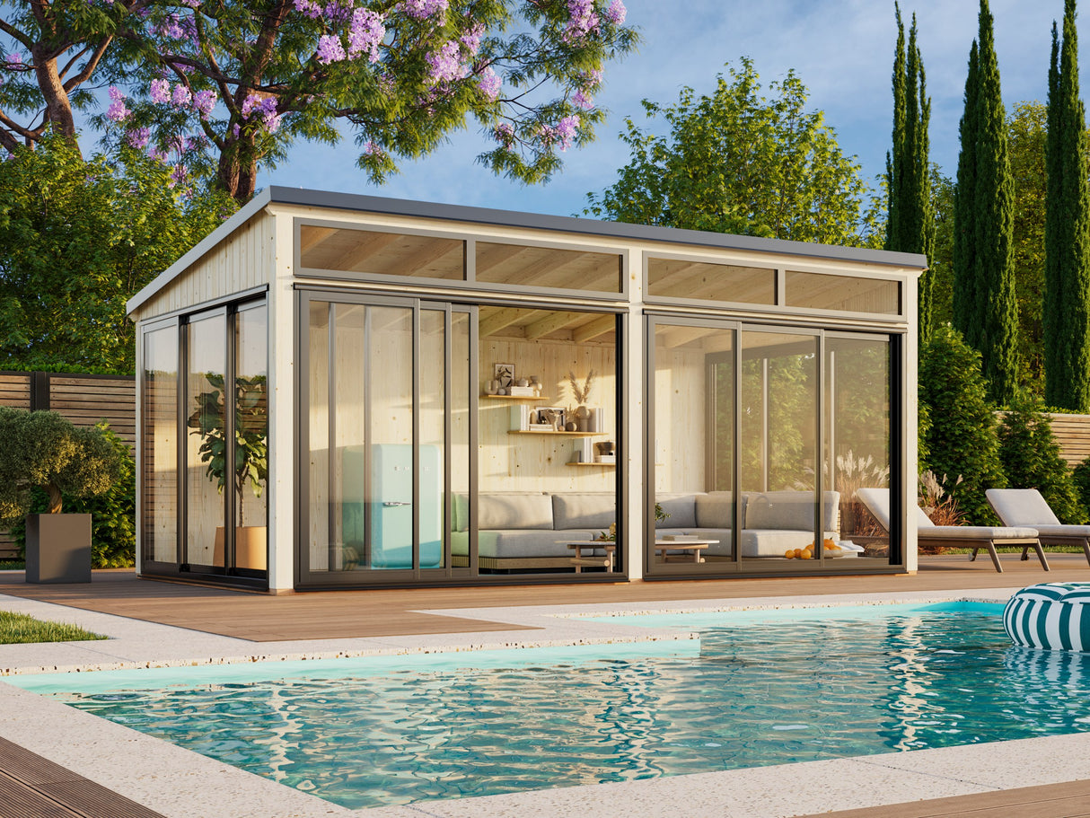 Saga M (5,8x3m|16,2m2|120x120mm ) Detached Modern Glass Conservatory