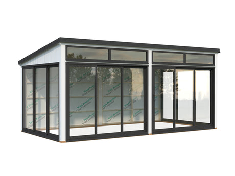 Saga M (5,8x3m|16,2m2|120x120mm ) Detached Modern Glass Conservatory