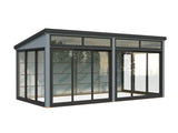 Saga M (5,8x3m|16,2m2|120x120mm ) Detached Modern Glass Conservatory - Palmako UK