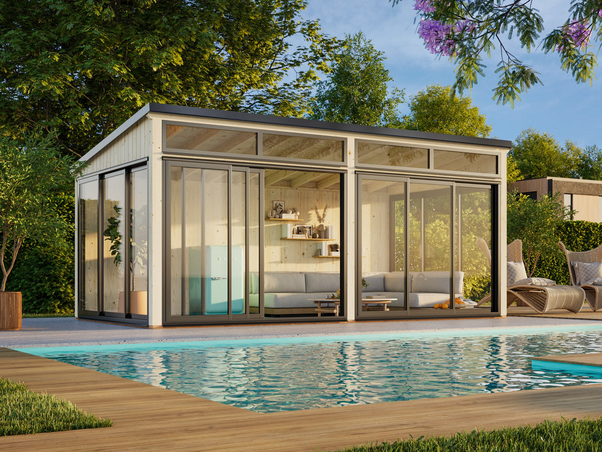 Saga M (5,8x3m|16,2m2|120x120mm ) Detached Modern Glass Conservatory