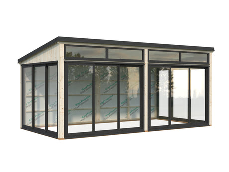 Saga M (5,8x3m|16,2m2|120x120mm ) Detached Modern Glass Conservatory